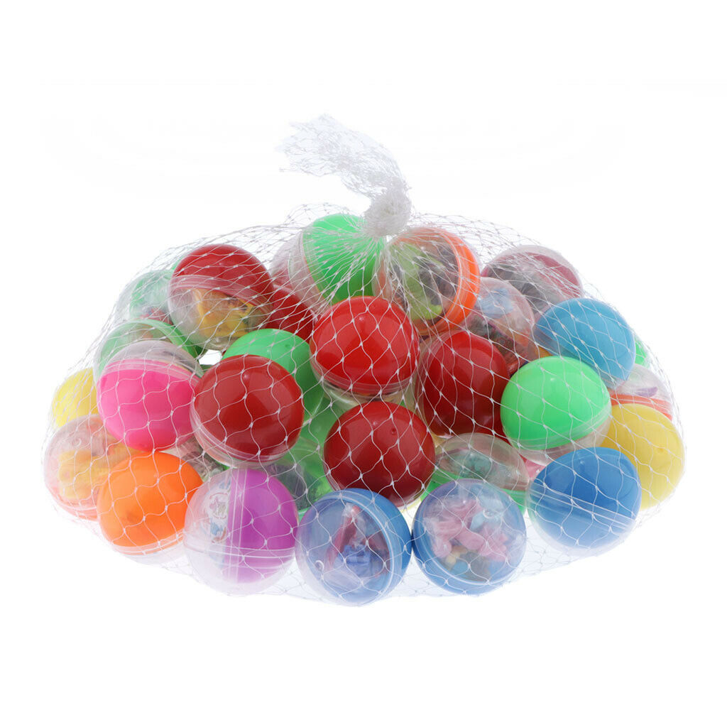 50 Pcs / Set Multicolored Eggs Stuffed With Toys Party Favors Surprise Gift 45mm