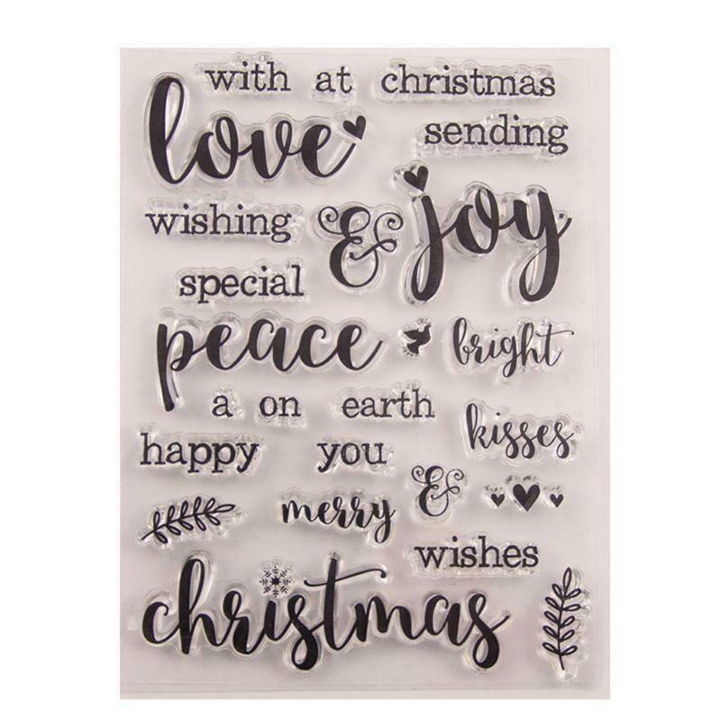 Merry Christmas Silicone Clear Seal Stamp DIY Scrapbooking Embossing Photo Album