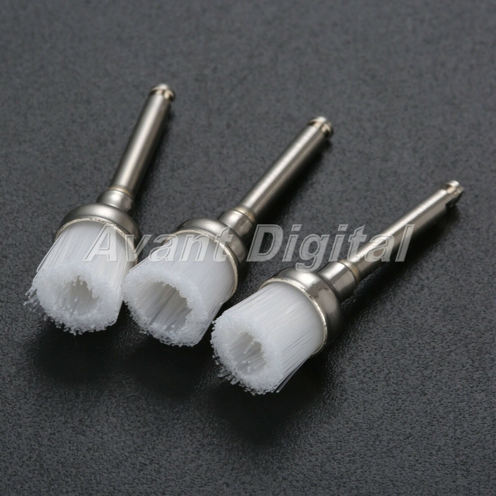 100pcs Lab Clinic Dental Prophy Brushes Polishing Flat Polisher White 2.8cm+ Box