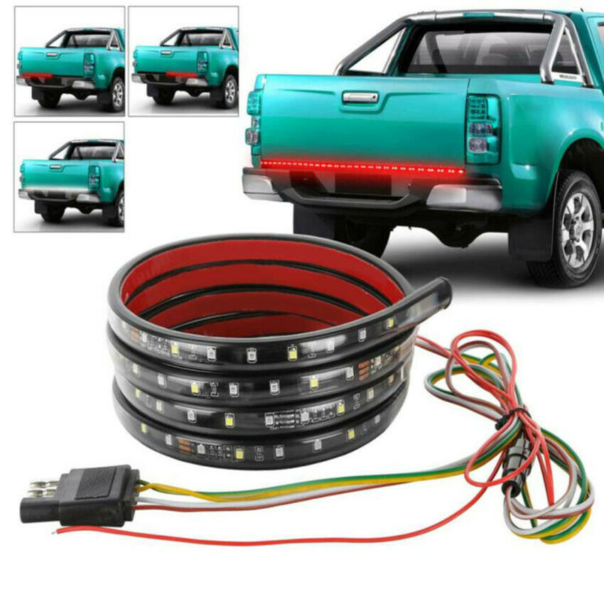 60" Trunk Tailgate 3-Row LED Light Bar For Reverse Brake Turn Signal Tail