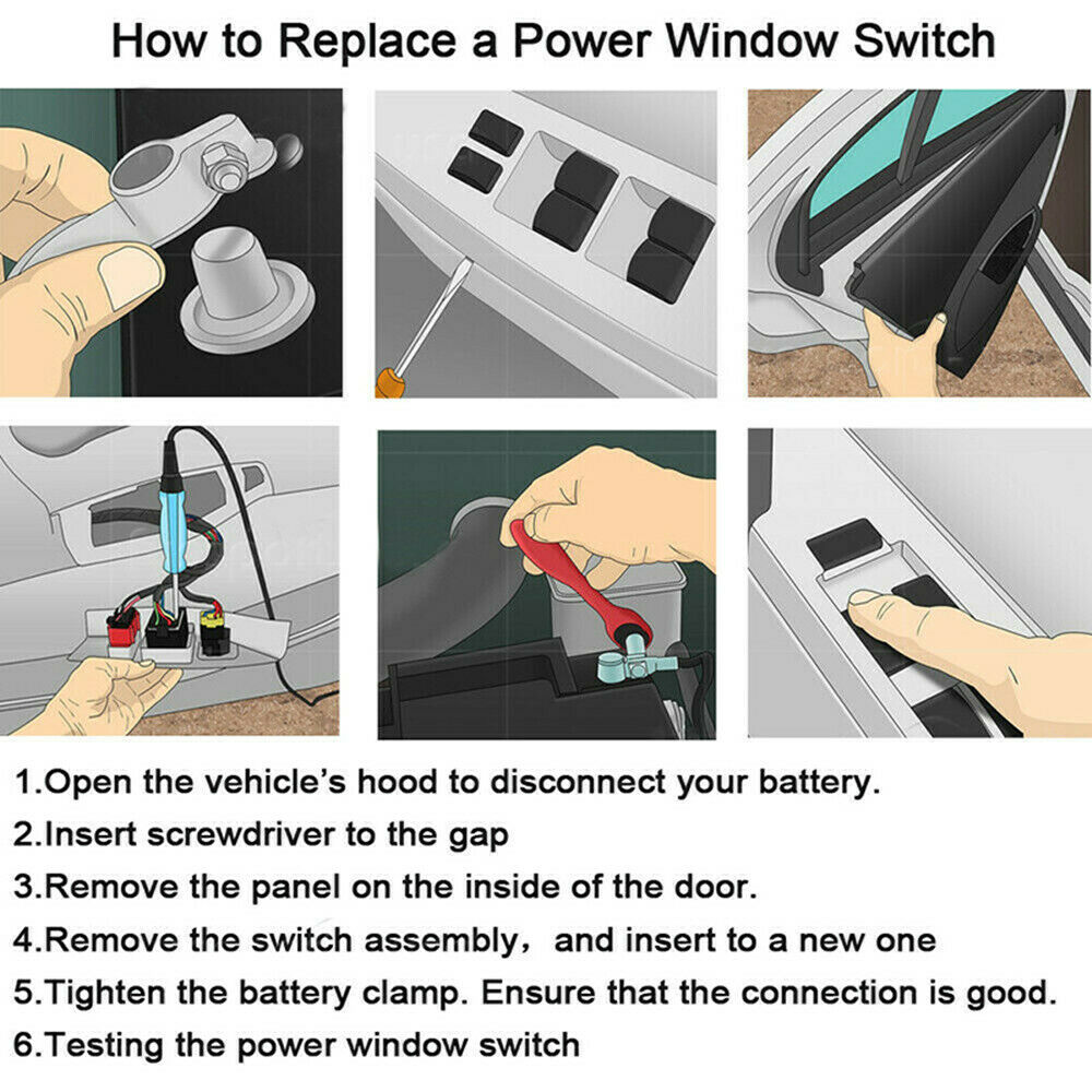 For 97-03 Grand Prix 4 Dr SedanFront Master Power Window Switch Driver Left LH