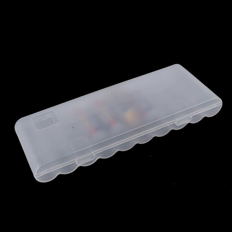 1PC White 10 Grid Battery Holder Organizer Container AA Batteries Storage  Fx