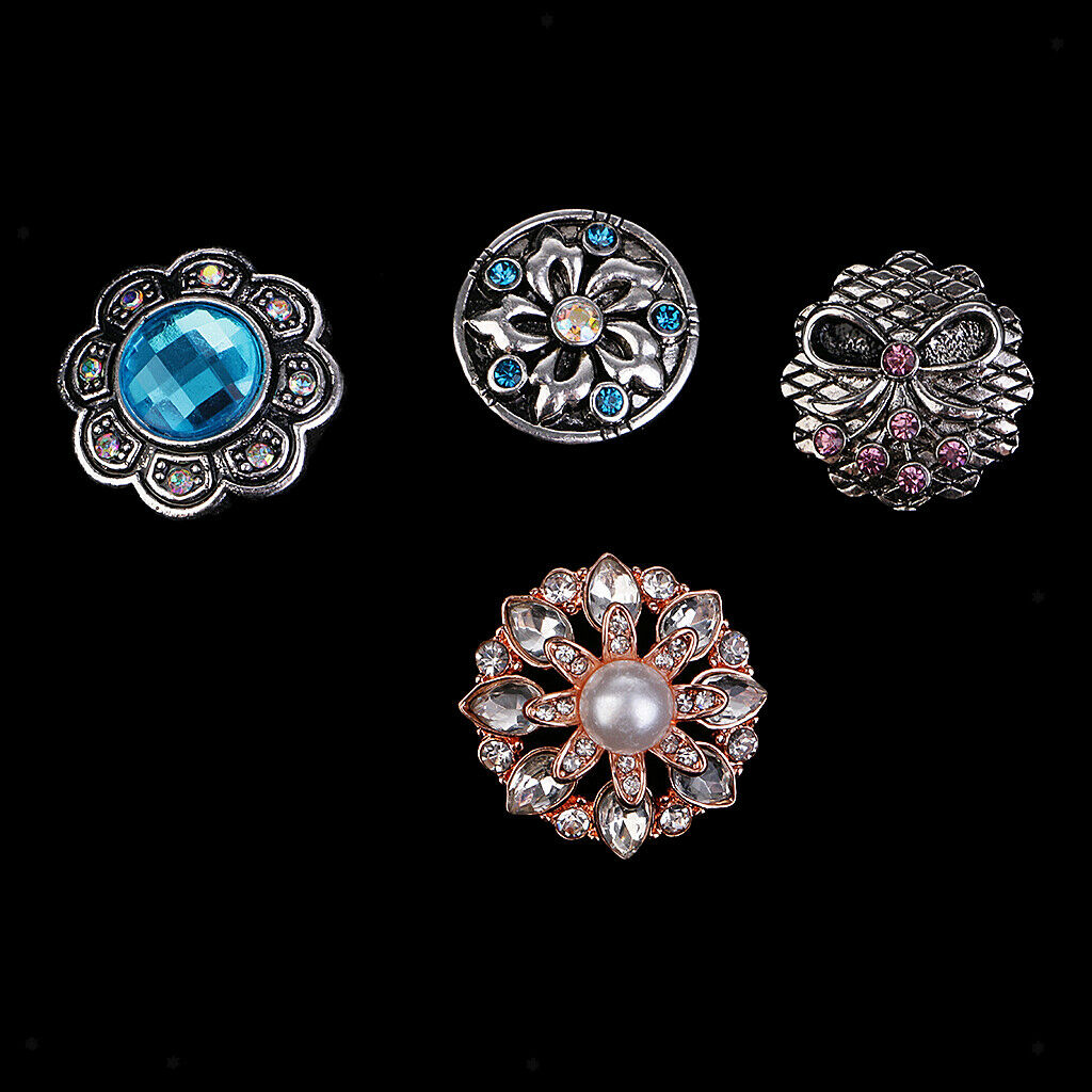 10 Fashion Rhinestone 18mm Ginger Snaps Charm Button For   Jewelry Rings