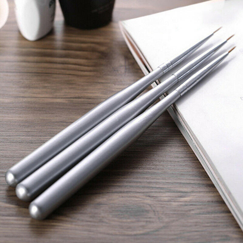 3x uv gel liner brush set painting acrylic pen gourd handle nail art tools  z Tt