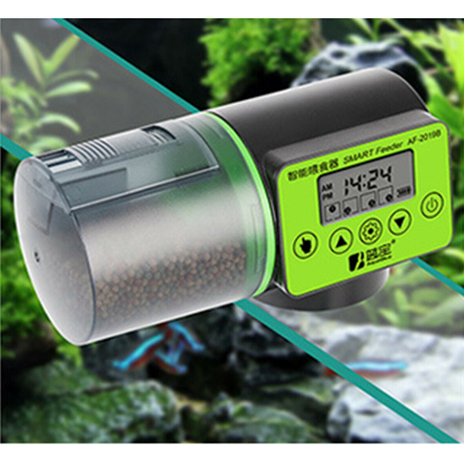 Automatic Fish Feeder 200ml Smart Timer Fish Food Dispenser Auto Feeding