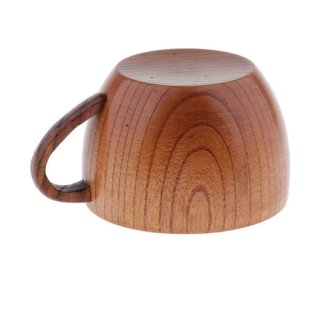 Solid Wood Coffee Beer Mug Milk Tea Cup Decorative Home Bar Drink 150ml