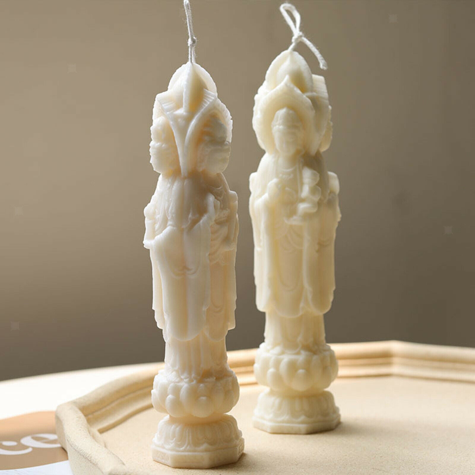 Buddha Candle Mold Plaster Scented Soap Candle Making Mould Clay Craft