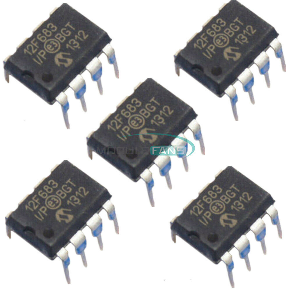 2PCS PIC12F683 PIC12F683-I/P 12F683 CHIP IC DIP-8 Microcontroller