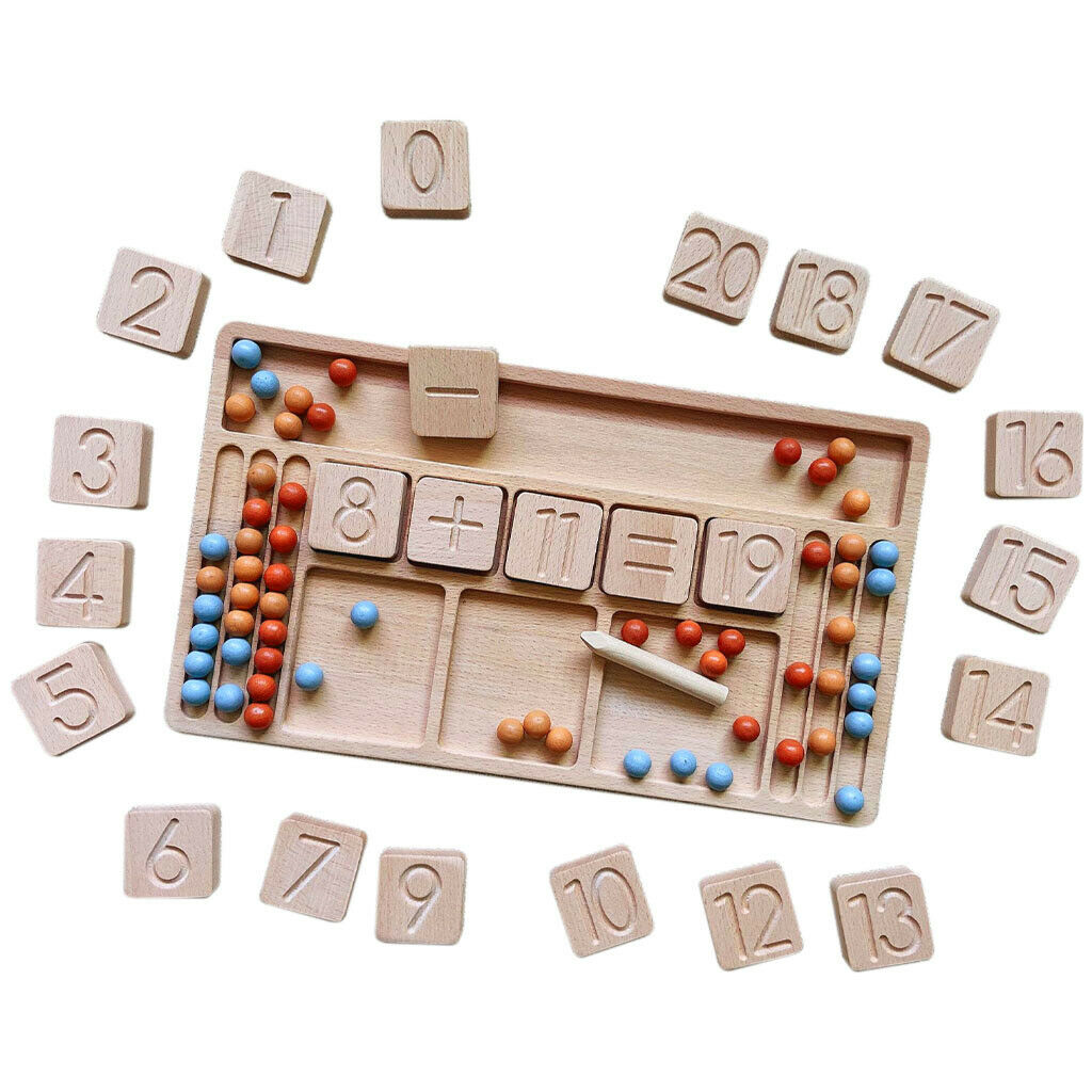 1pc Math Digital Tracking Board Beads Educational Mathematical Thinking Gift