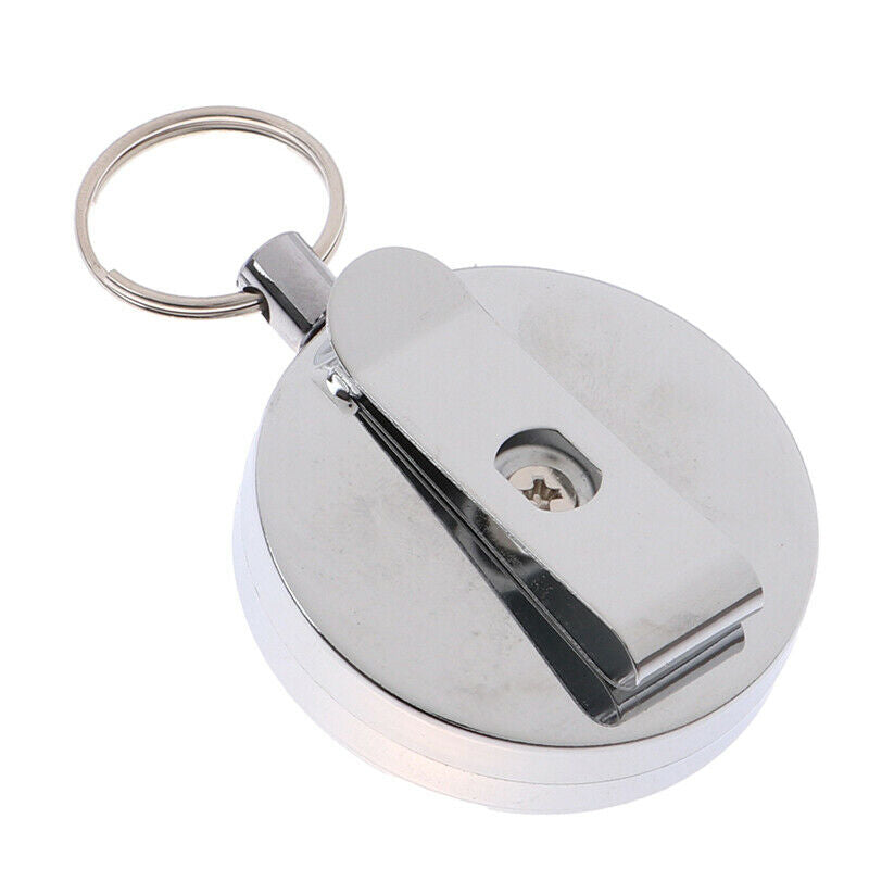 Retractable Pull Key Ring ID Badge Lanyard Name Tag Card Holder Belt ClipY1