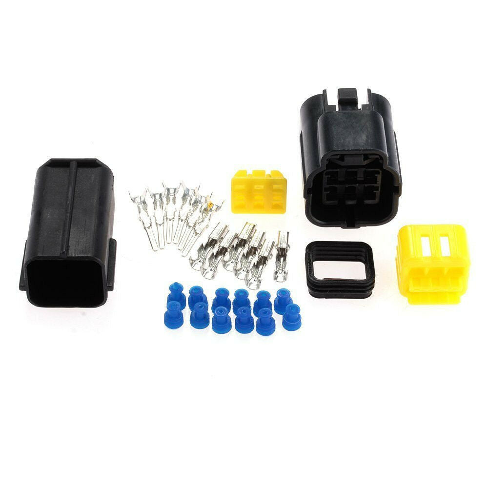 5 Sets 6 Pin Way Sealed Wire Connector Plug Terminal For Auto Car Van Waterproof