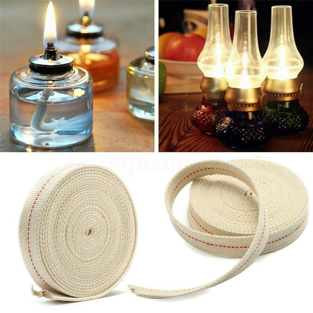 1M Flat Cotton Oil Lamp Lantern Wick 20mm For Kerosene Burner Lighting Pratical