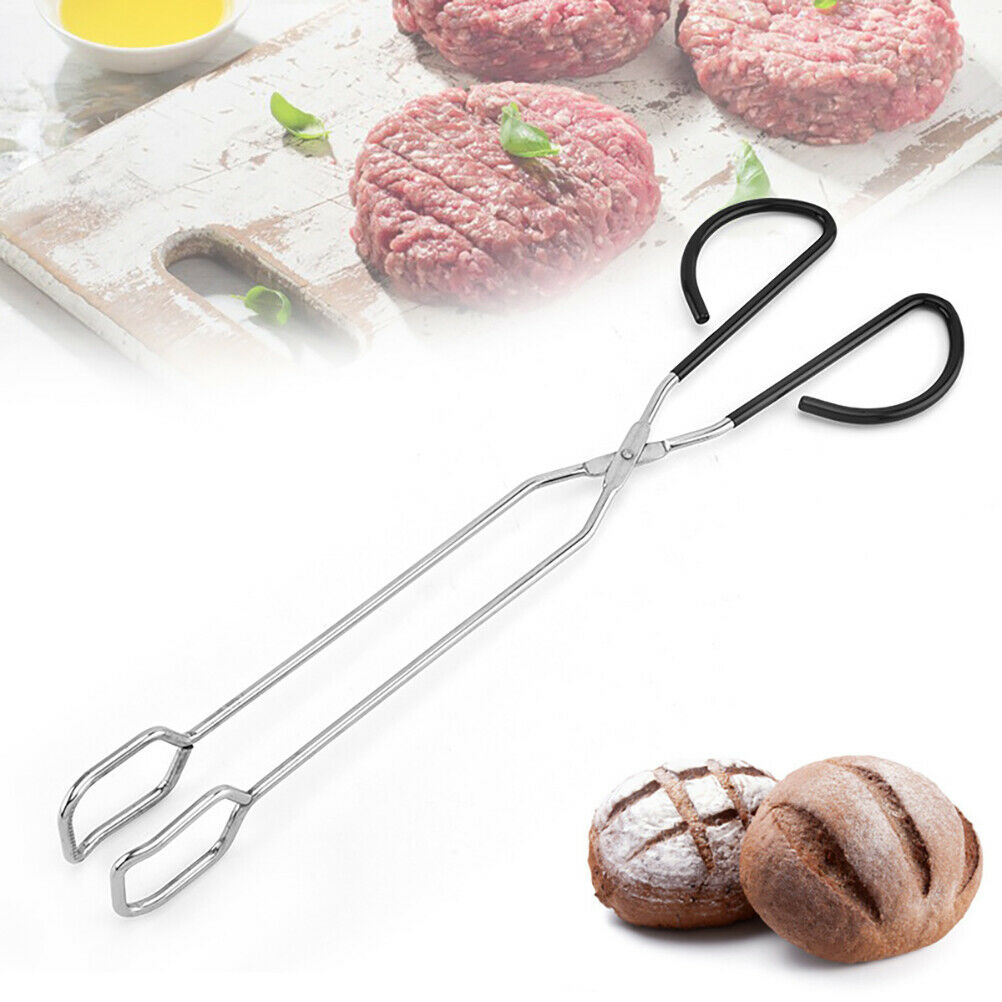 Barbecue Scissor Tong Stainless Steel Food Meat BBQ Tong Kitchen Food Clamp Clip