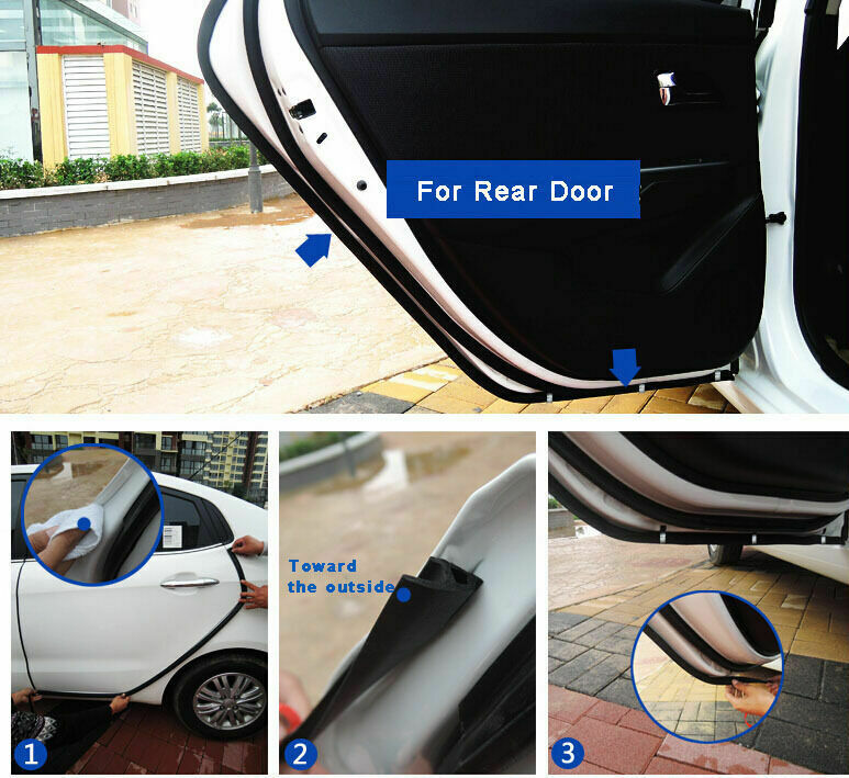 P-Type 4M Seal Strips Noise Insulation Anti-dust Weatherstrip Trim for cars door