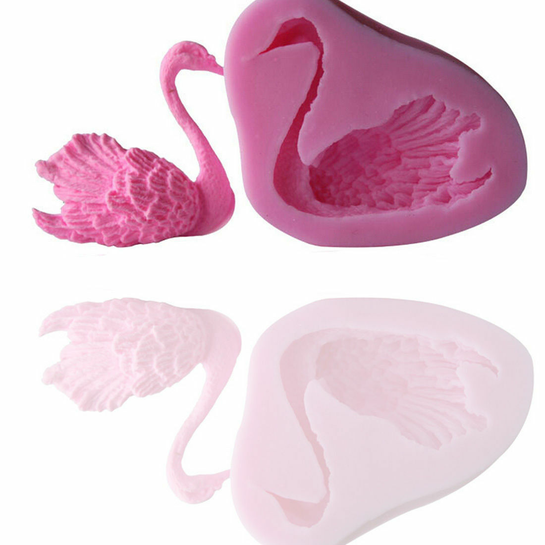 Cute Swan Silicone Fondant Cake Decorating Mold Cookie Pastry Baking Moul.l8