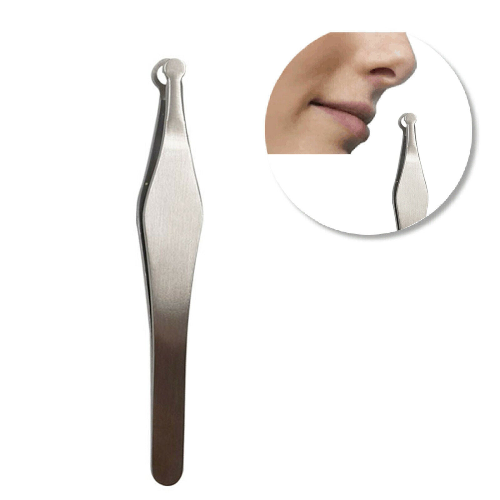 Nose Hair Trimming Tweezers Trimmer Grooming Rounded Tip Safe for Men Women