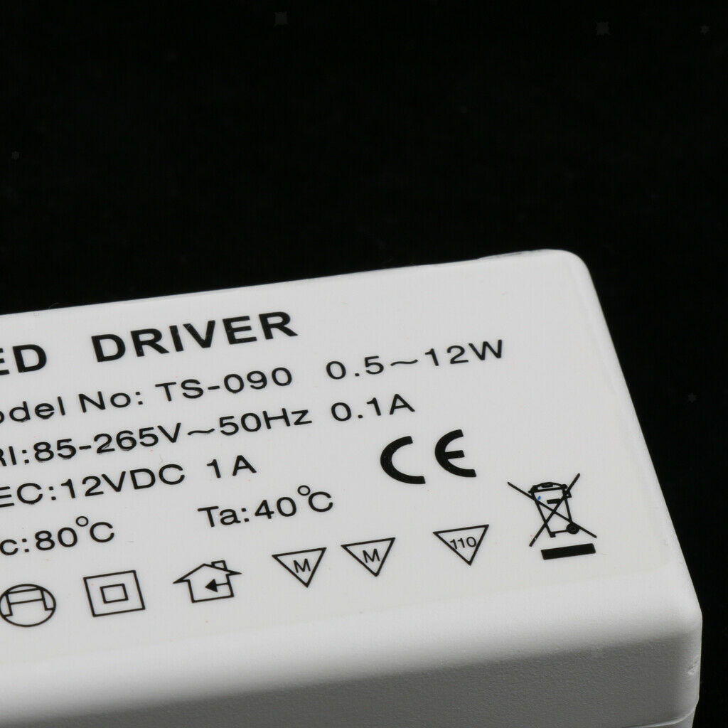 AC 85-265V to DC 12V LED Driver Convertor 12W Light Adapter Power Supply
