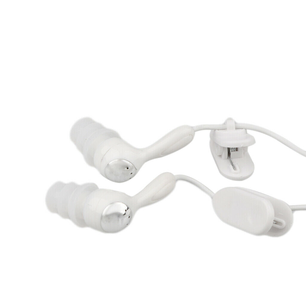 3X Waterproof Earbud In-Ear Headset Stereo Swimming for MP3 Radio iPod White