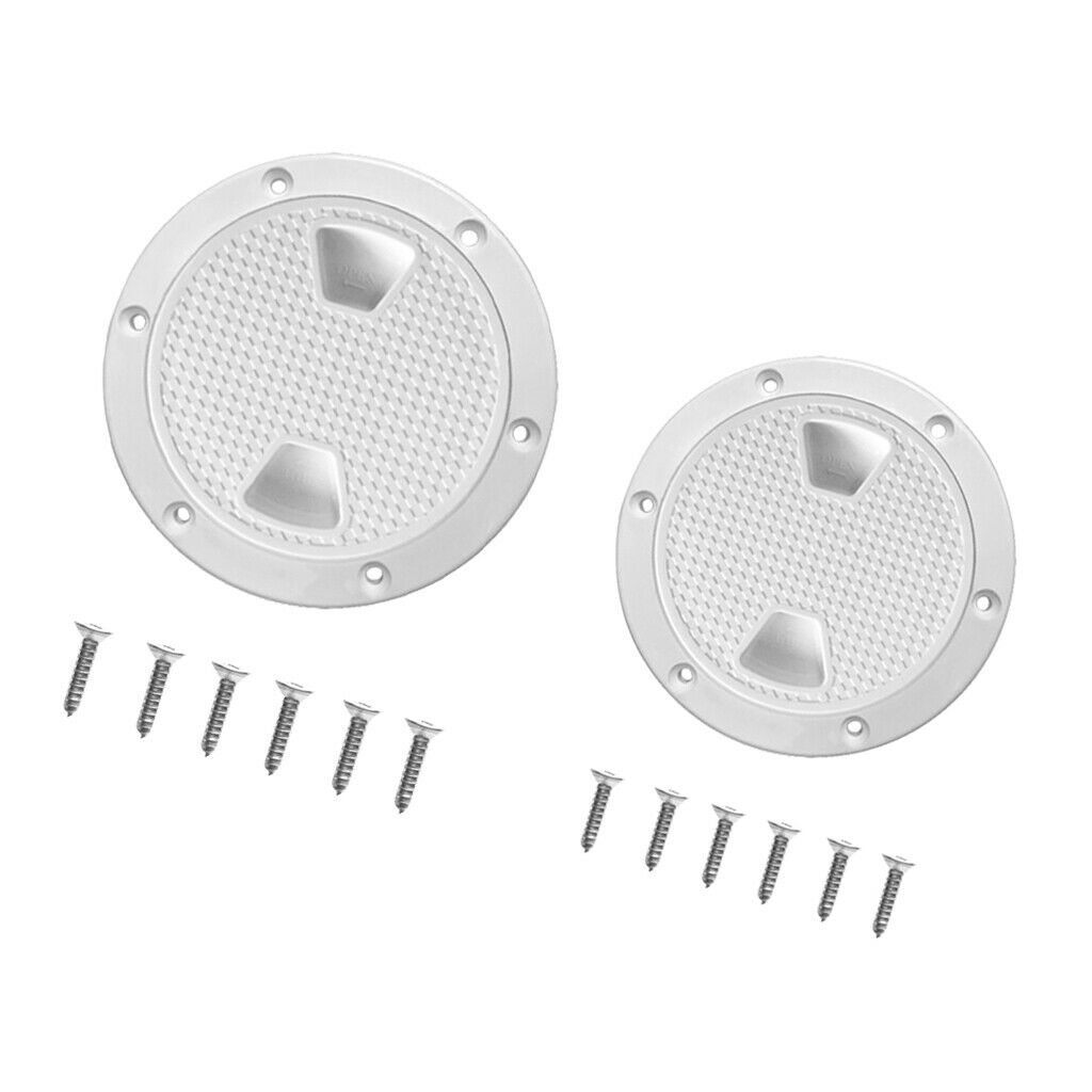 2pcs 6&8 Inch Deck Plate Waterproof Inspection Hatch Cover Lid w/ Screws for