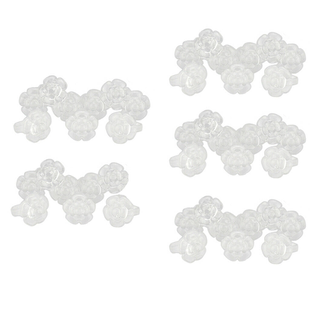 150x Clear Color Display Rings For False Nail Art Polish UV Gel Tips Showing