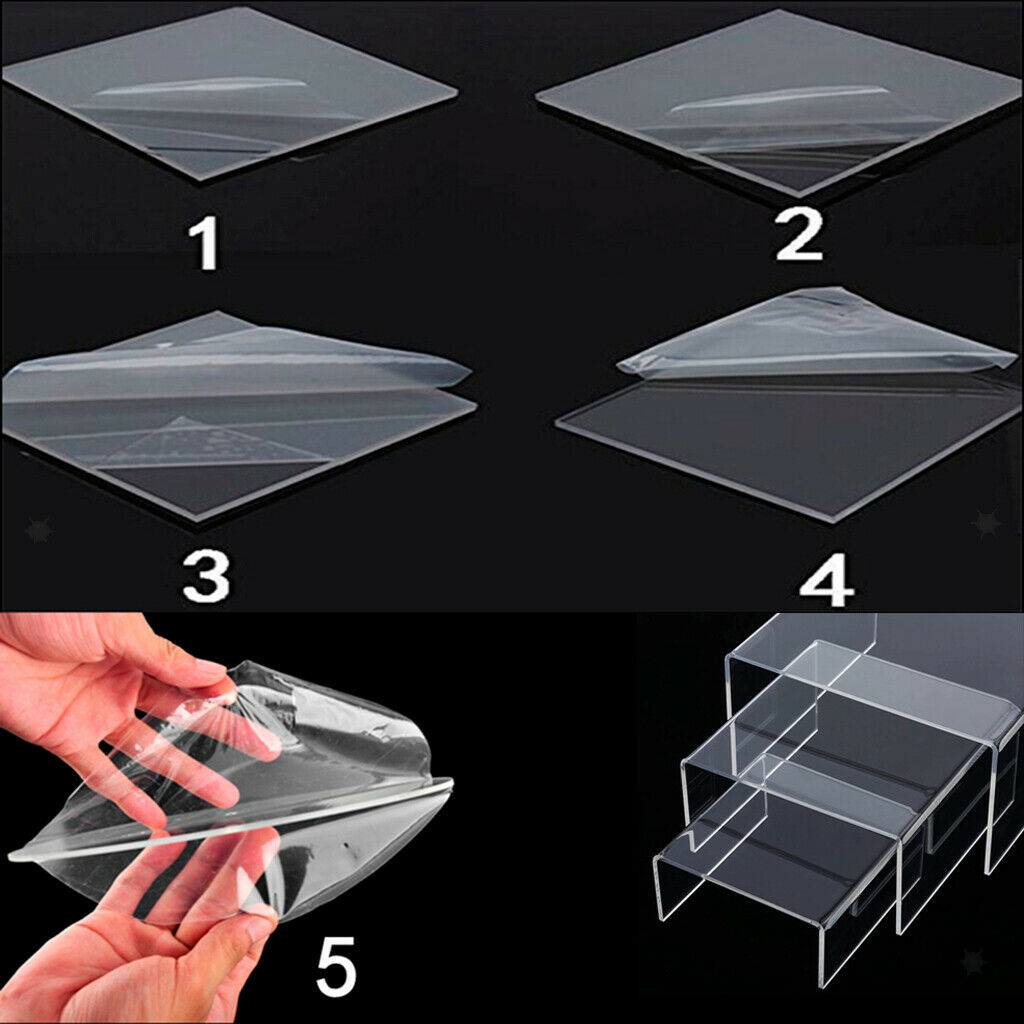 1 Set of 3``, 4 '', 5 "Clear Acrylic Riser Display for Collectible Figures
