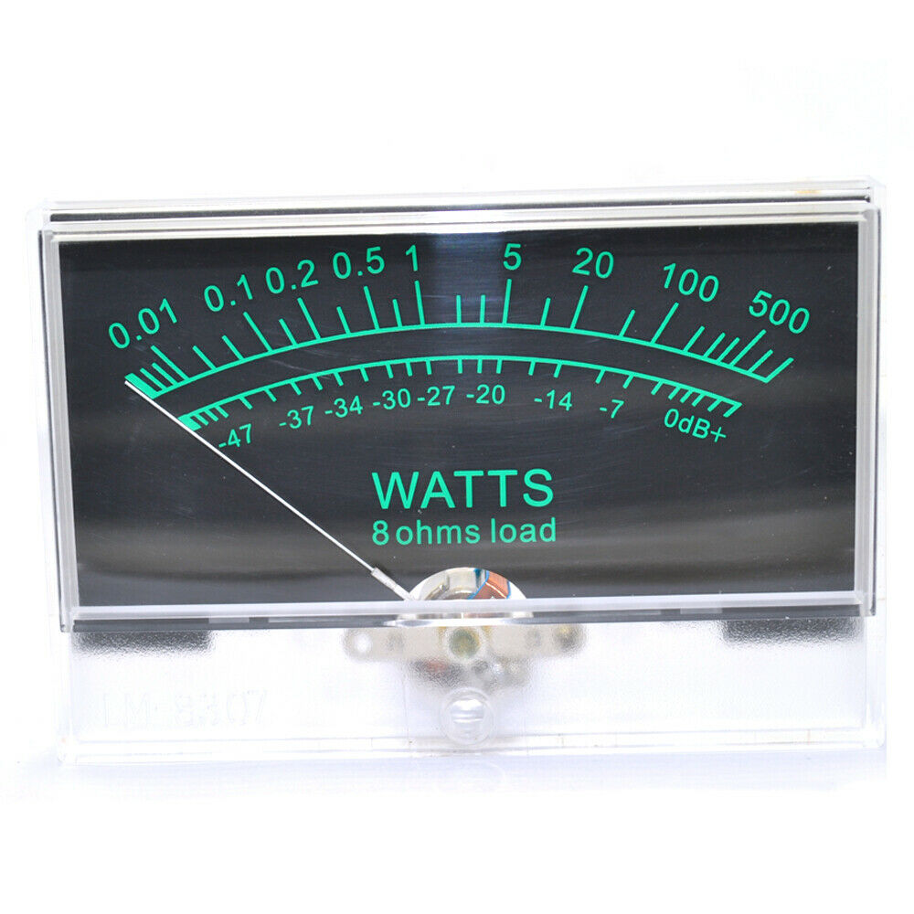 H-10050 Panel Meters Black And Green Background VU(DC 500uA) Audio Equipment Use