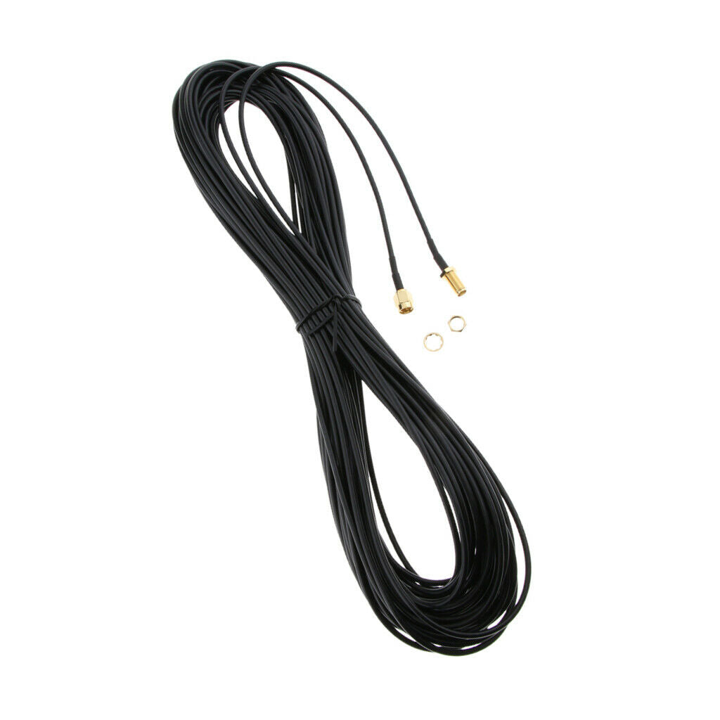 2Pcs RP-SMA Male to Female Wifi Antenna Adapter Extension Cable Cord 5m/20m