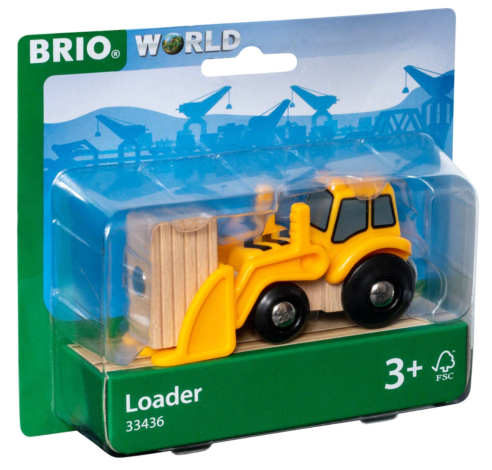 33436 BRIO WORLD Tractor Loader Construction Vehicle Digger Magnetic Train Railw