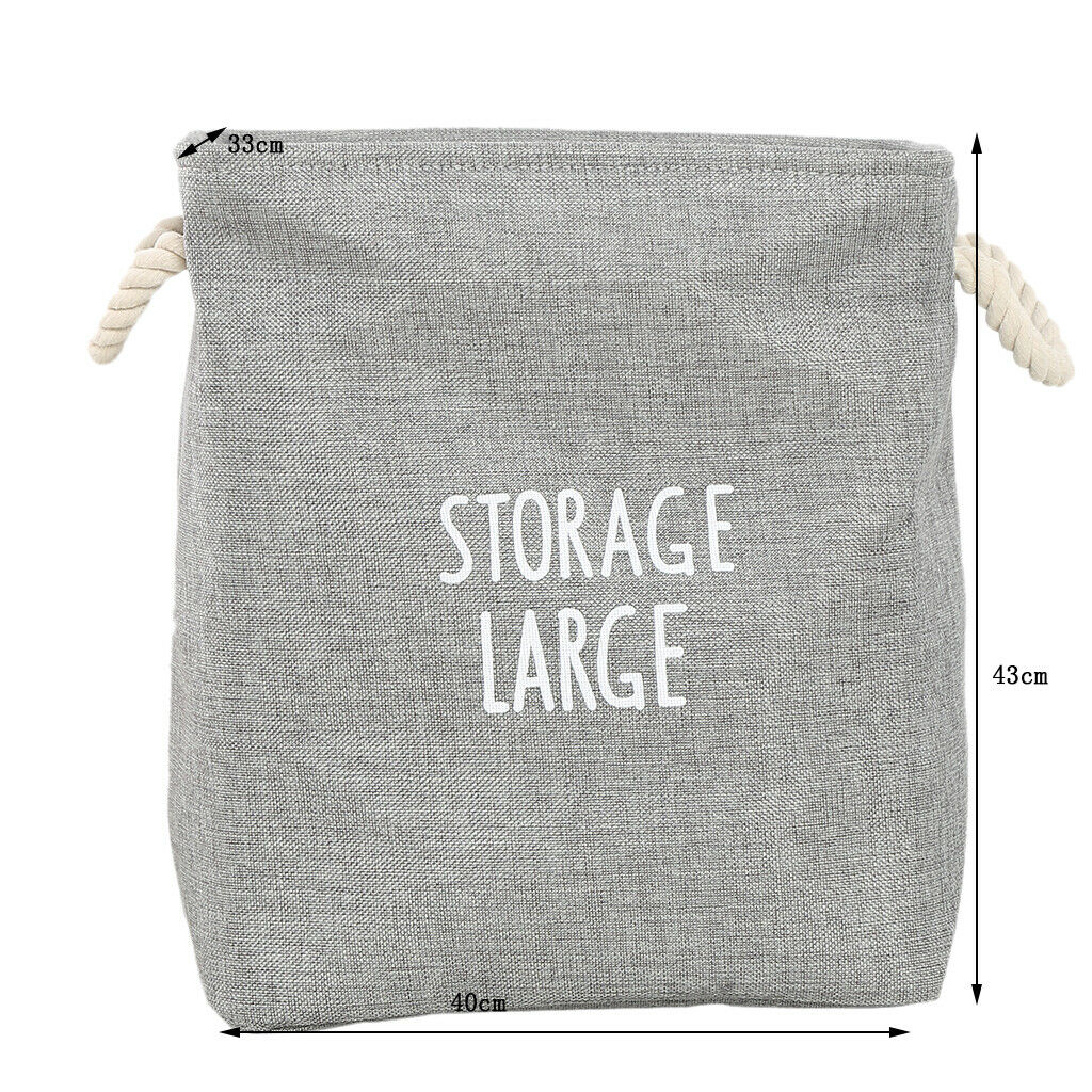Fabric Storage Basket Bin 40x33x43cm Large Organization Storage Cube Grey