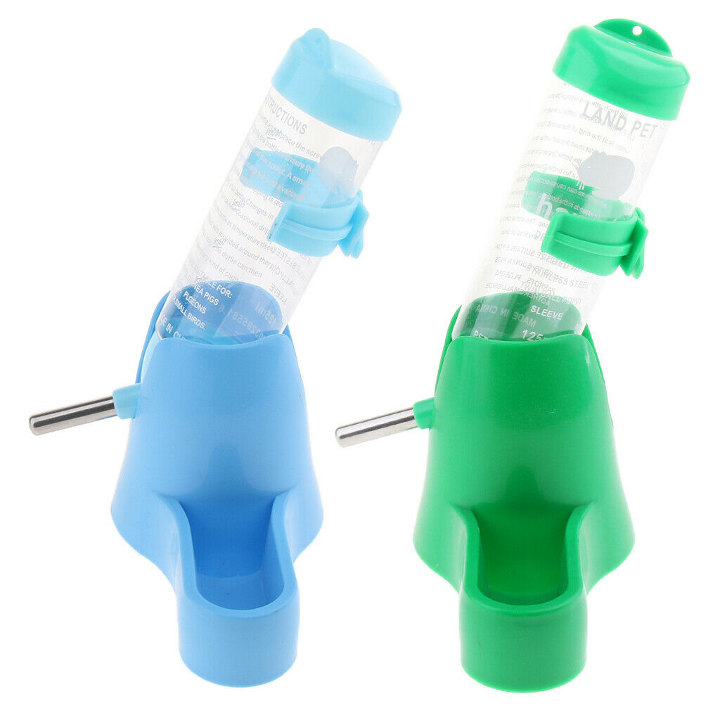 2pcs 3 IN 1 Automatic Pet Feeder Hamster Bowls Water Bottles Dispenser Bowl