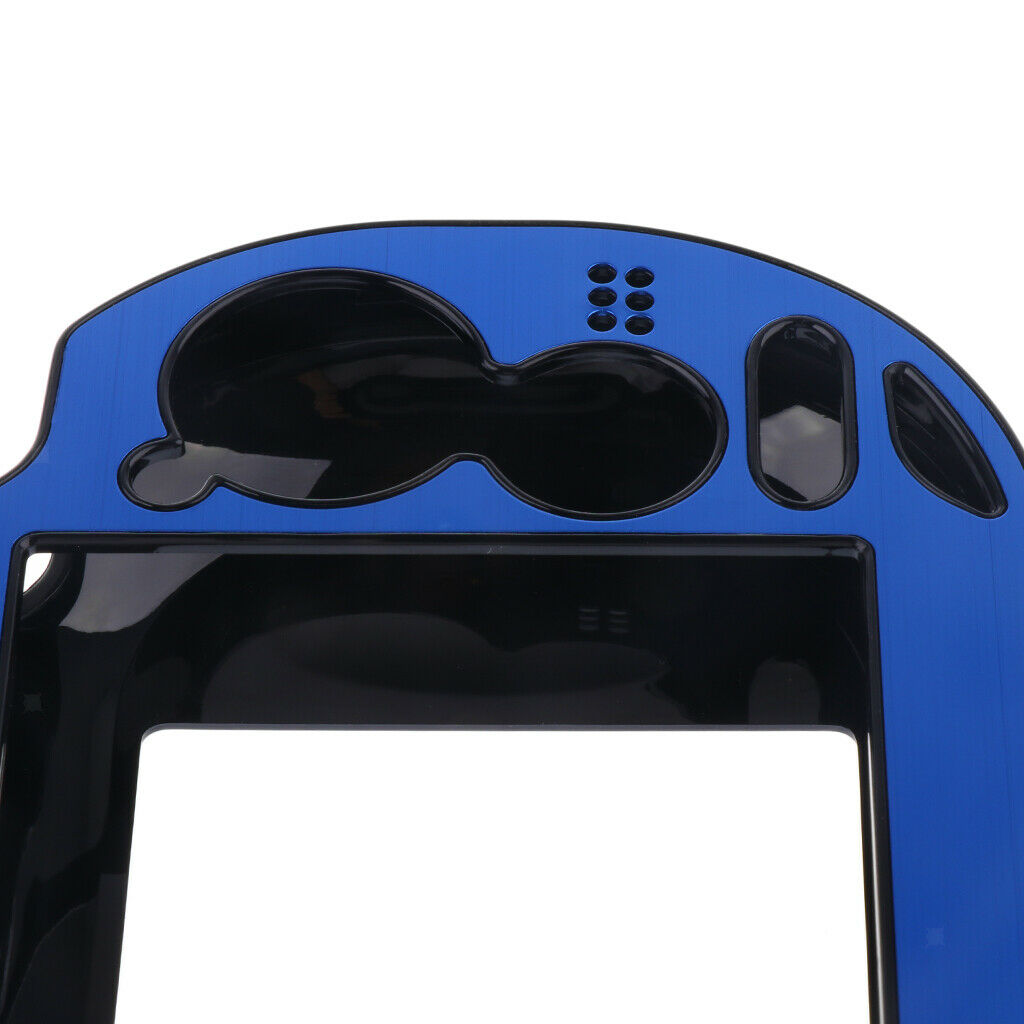Aluminum Brushed Plated Plastic Case Skin Protect Cover for ps vita Blue+Red
