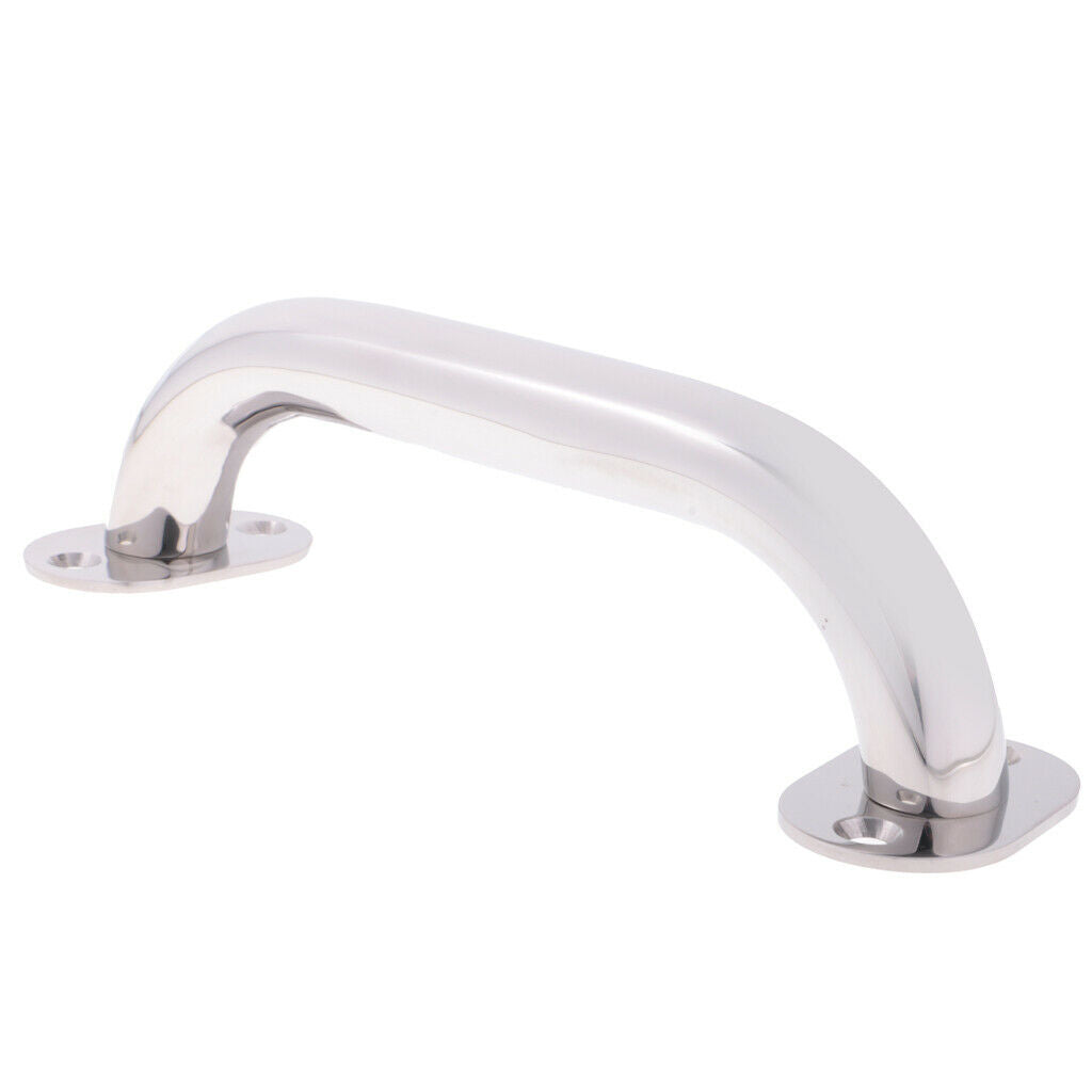 Marine Stainless Steel Polished Boat Round Handrail 9" Grab Handle Yacht RV