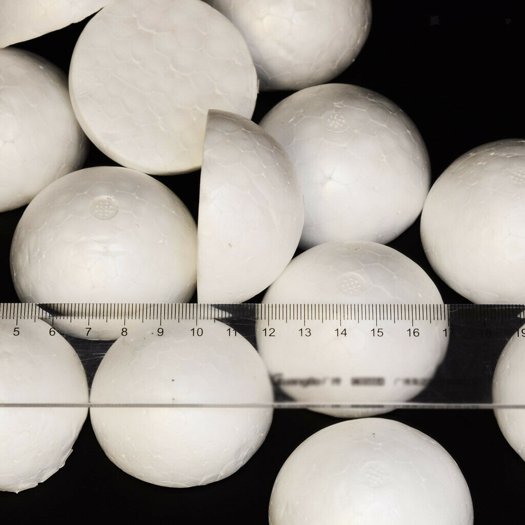 100 Pieces White Semicircular Solid Styrofoam Foam Balls Christmas Decoration