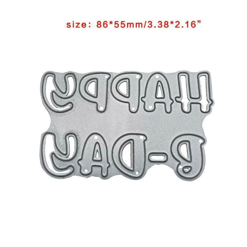 Happy B Day Lettering Carbon Steel Cutting Dies DIY Scrapbooking Photo Album