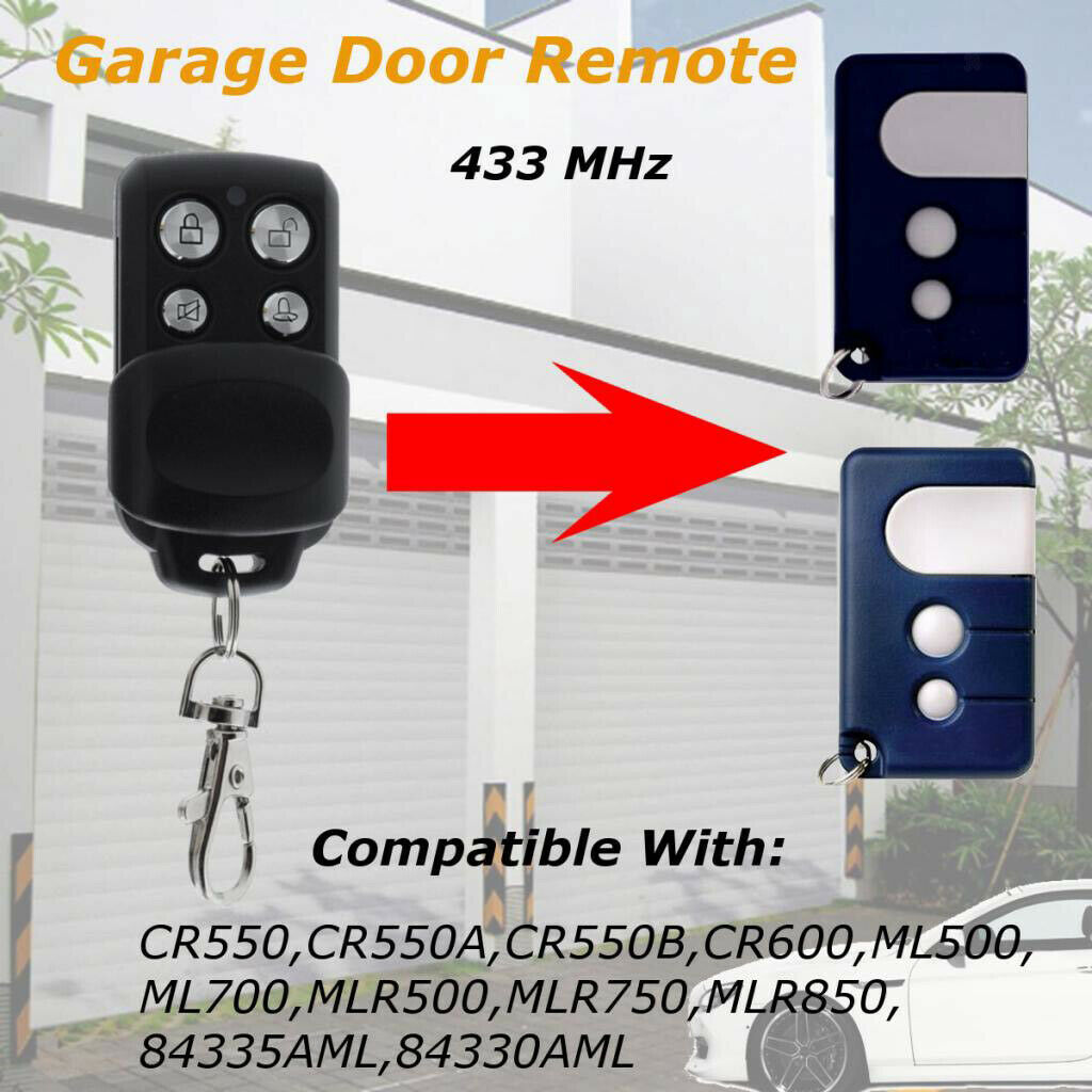 433MHz Garage Remote Opener for Chamberlain 84335AML ML500 ML760 CR550