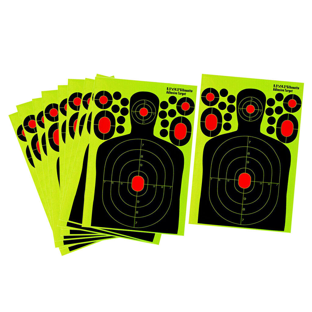 Set of 10 Shooting Targets Reactive Splatter for Shoot Training Accessories