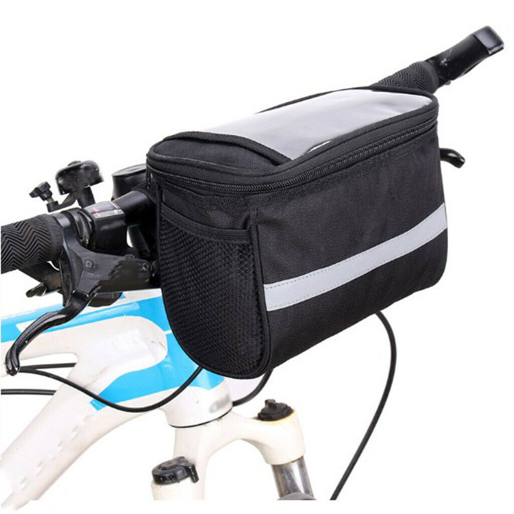 6x Bike Handlebar Bag Basket Bag Cycling Bike Front Tube Bag Large Capacity