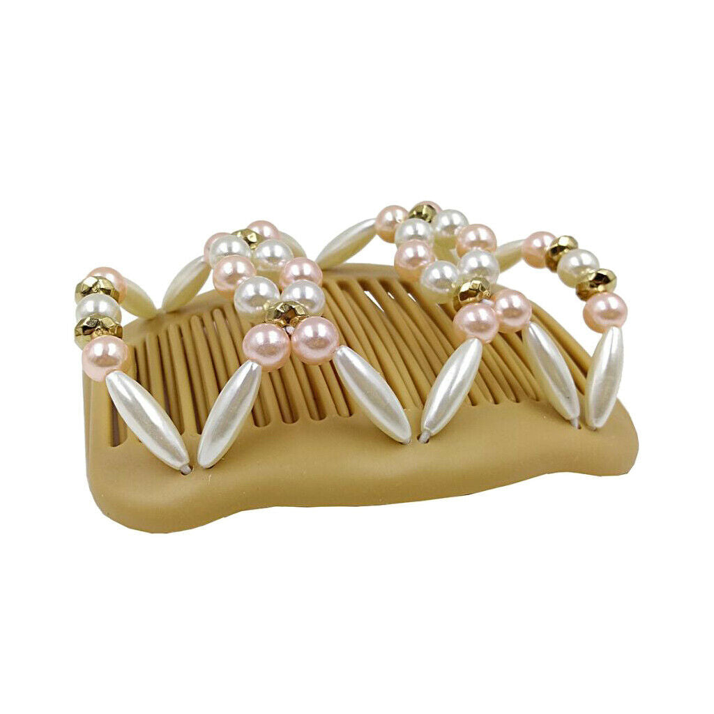 Women's Retro Style Fashion Hair Combs Clips Pearls Hairpin Updo Tools