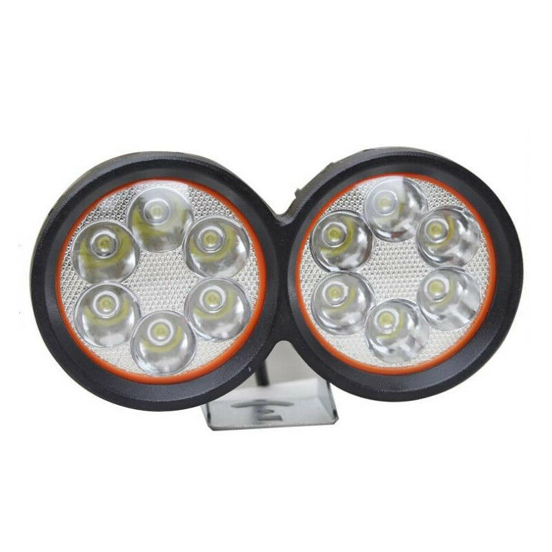 Motorcycle Bike LED Front Dual Spot Light Headlight Driving Waterproof Fog Lamp