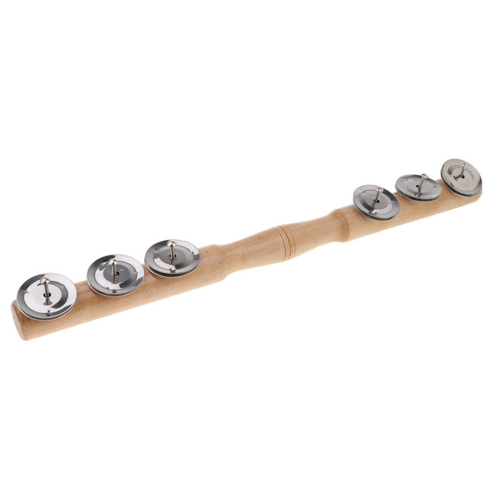 Hand Percussion Wooden Stick Bells Handbells Shaker Bells Rattles Toys