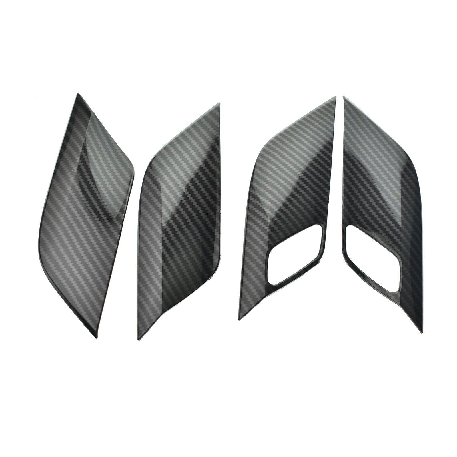 4pcs Inner Carbon Fiber Style Safety Door Lock Cover For BMW X5 F15 X6 F16 14-17