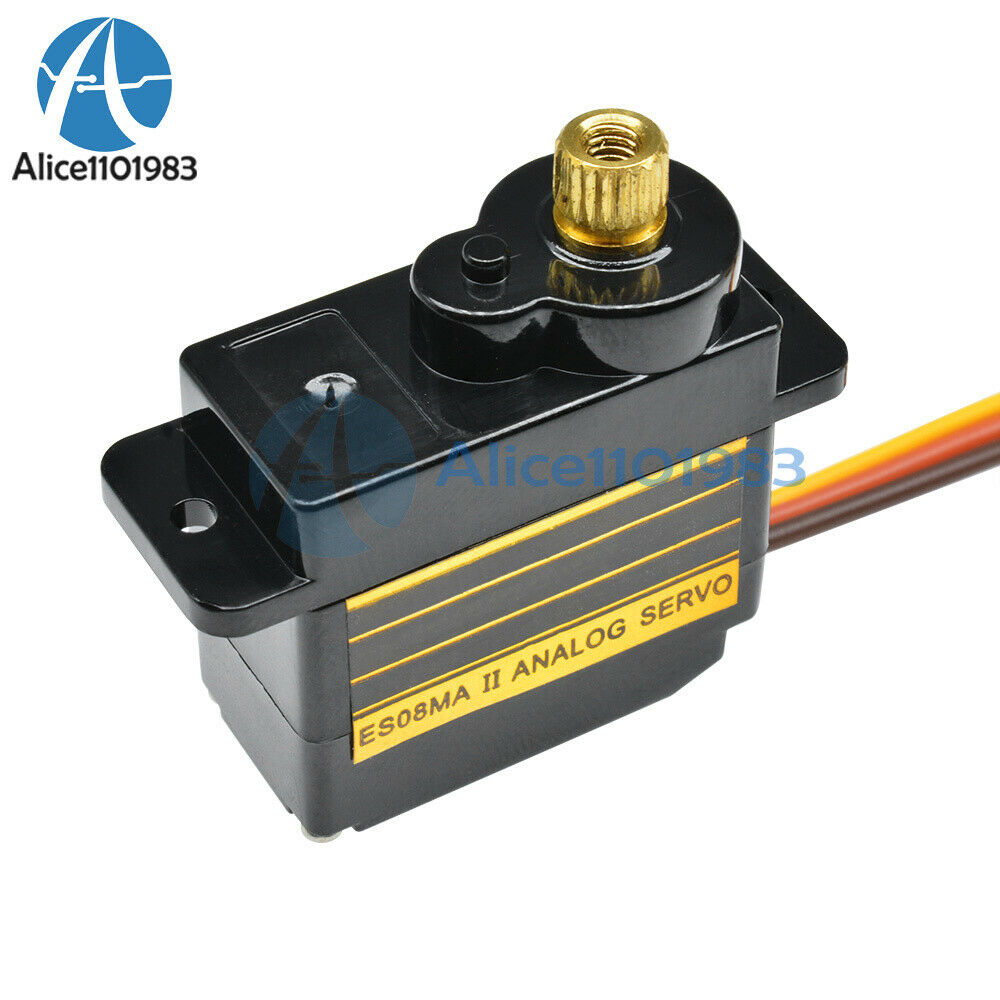 10PCS ES08MAII Mini Metallgetriebe 13g Analog Servo 1.6KG 0.12sec ES08MA