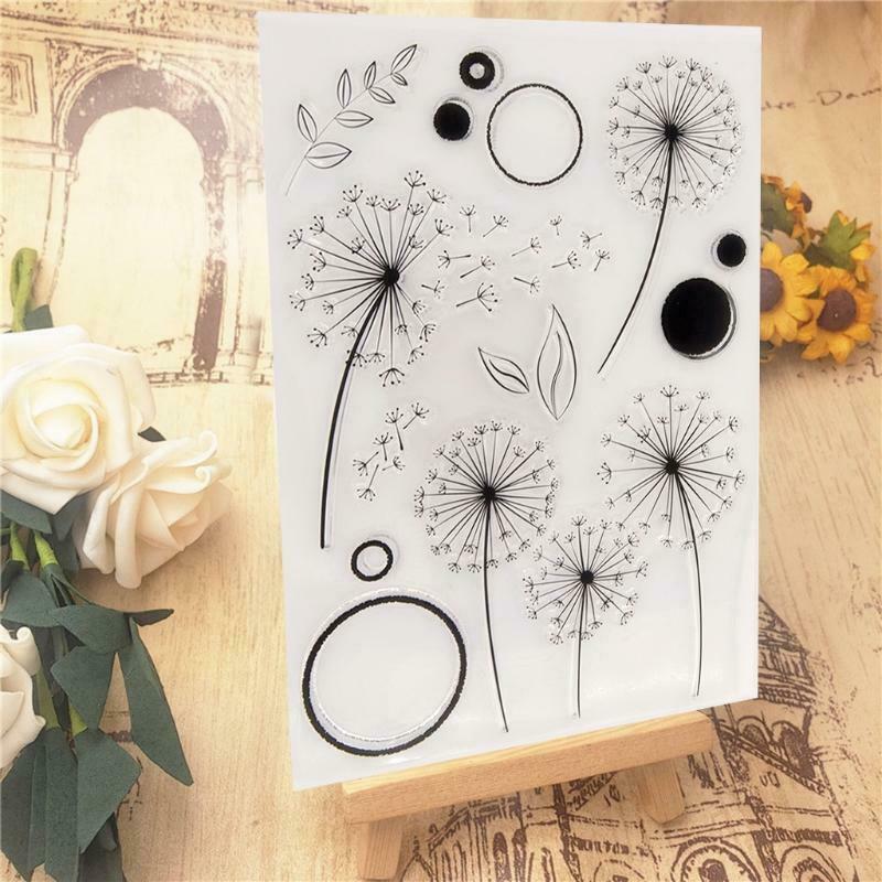 Multi-purpose Classic Clear Hollow-out Dandelions Stamp for DIY Craft Decoration