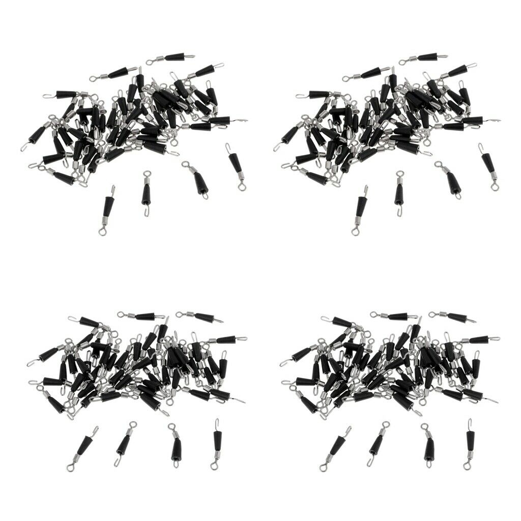 100Pcs Metal M + 100x L Fishing Swivels Sub-line Hook Device Clip Saltwater