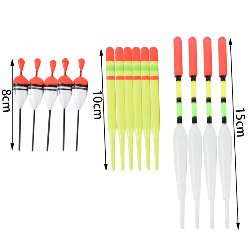 Lot/15pcs Fishing Lure Floats Bobber Slip Drift Tube Indicator Accessories SBDA
