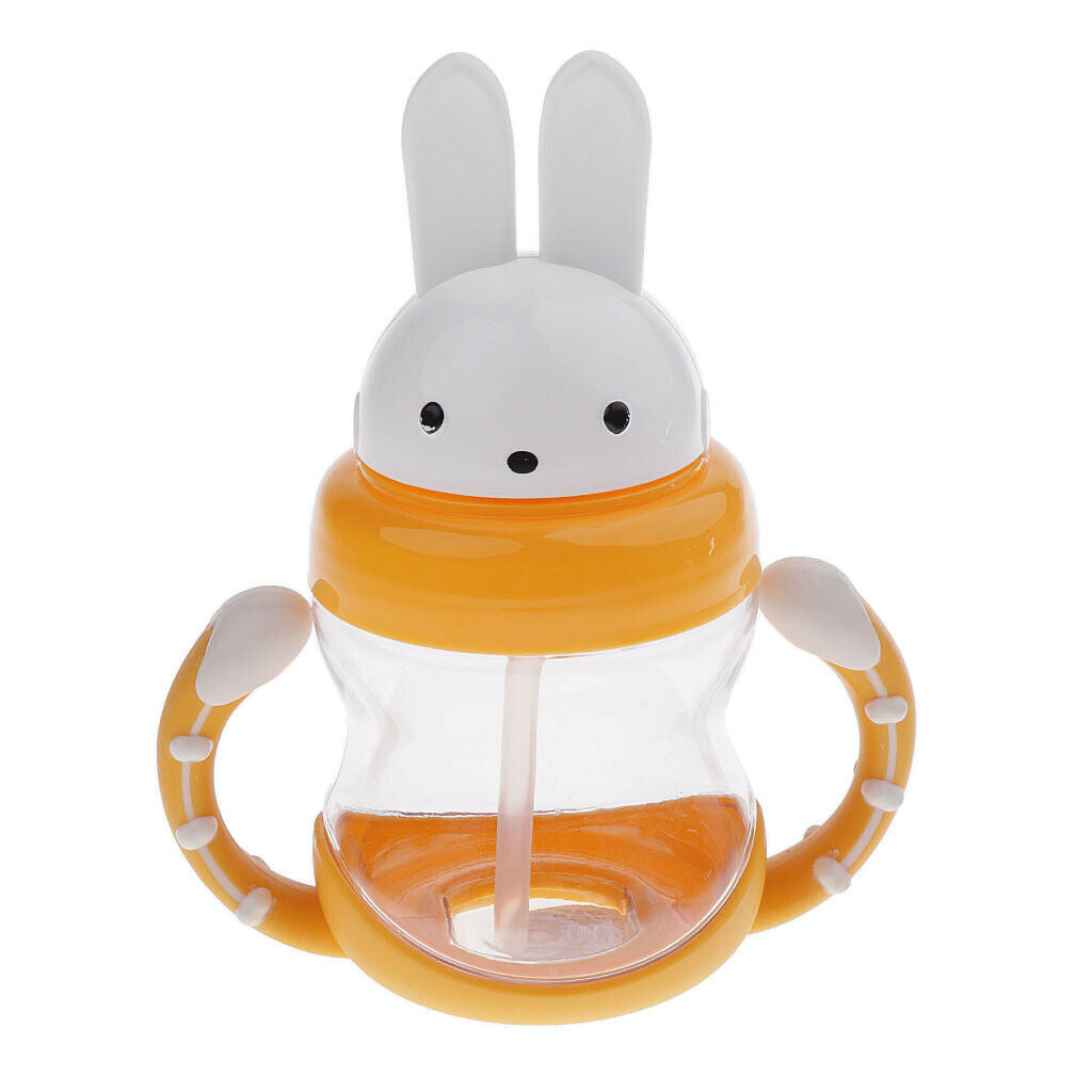 240 ML Baby Soft Spout Sippy Cup With Handles Style 2-Yellow