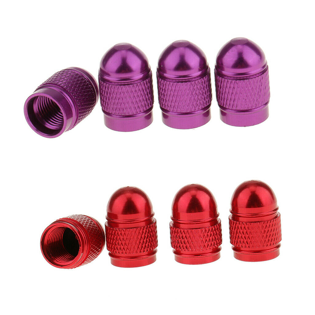 8pcs Red  Air Valve Stem   Cover for All Standard Valves Car