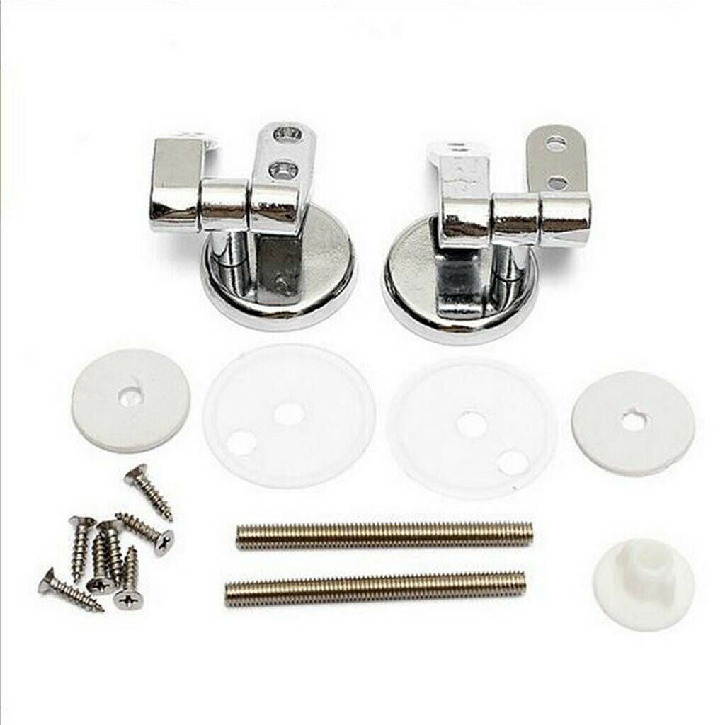 Zinc Alloy Replacement Toilet Seat Hinges Mountings Set Accessories