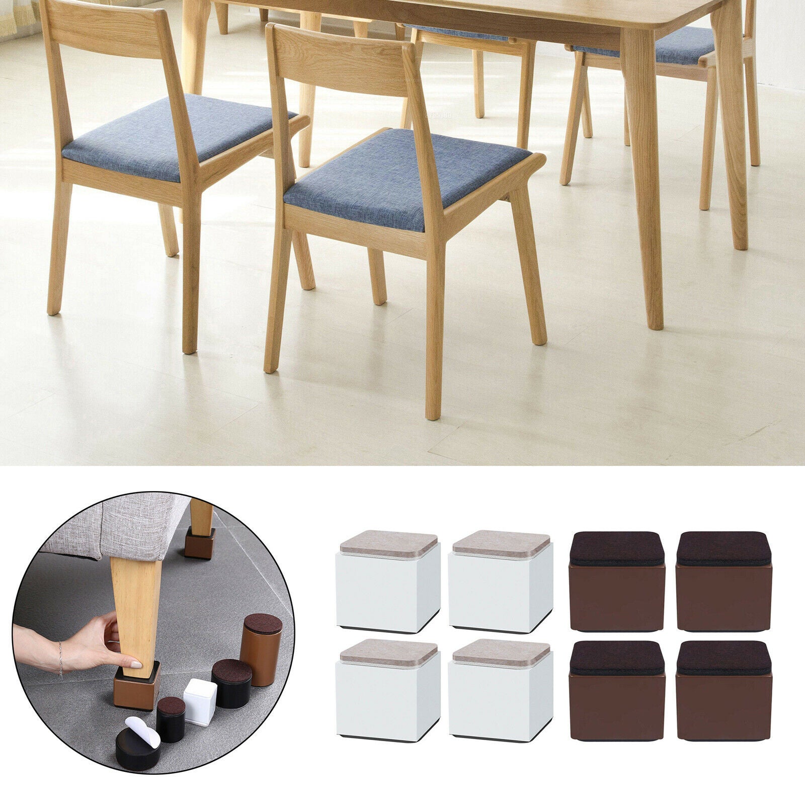 Multifunction Bed Risers Table Sofa Feet Protector Support for Home Office