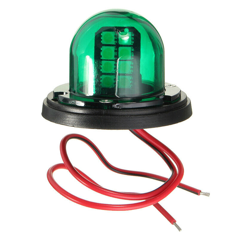 2X LED Bow Navigation Light Red Green Sailing Signal Light for Marine Boat_e Tt